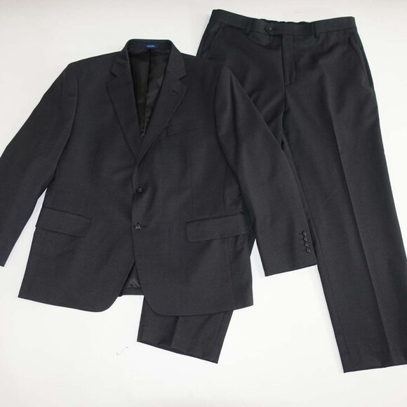 Stafford Men's Travel Stretch Button Suit Size 42 Short 36 x 29